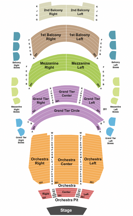 Belk Theatre Wicked Seating Chart